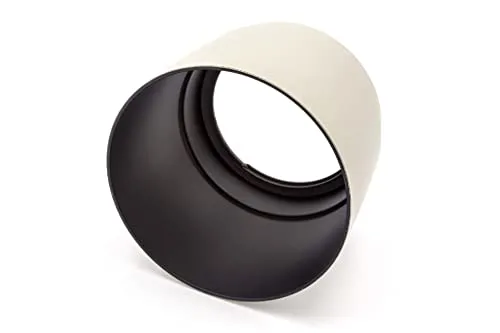 vhbw Gegenlichtblende kompatibel mit Canon EF 100-400mm f/4.5-5.6L is USM 77mm Objektiv Grau Weiß, Kunststoff, Rund, 11,5 cm - Ersatz für ET-83C