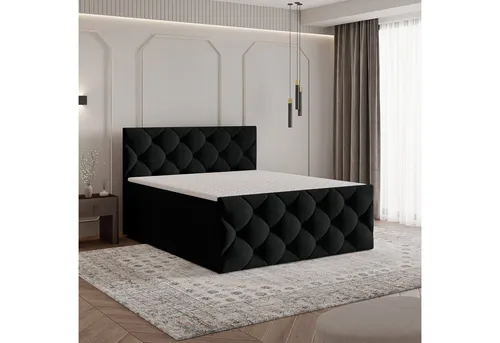 Masseno Boxspringbett ROVARI 160x200 cm in schwarz von Masseno