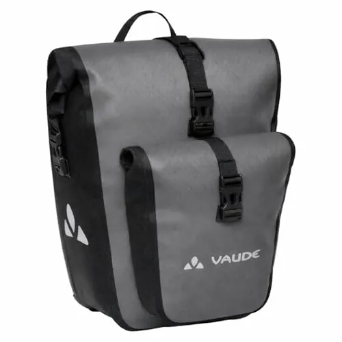 VAUDE Aqua Back Plus Single Fahrradtasche für Gepäckträger – 25 L, Wasserdicht, Made in Germany - Praktische und wasserdichte Fahrradtasche mit 25 L Volumen. Dank QMR 2.0 Befestigungssystem für einfache Handhabung. Ideal für den Alltag, auch als Umhängetasche nutzbar. Robustes, langlebiges Material.