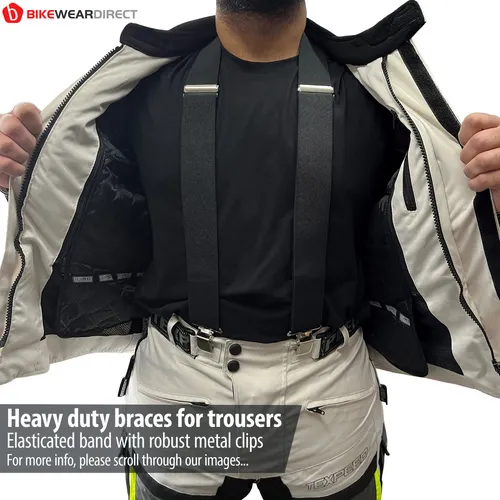 Motorradhose Hosenträger Schwerlast Clip Herren