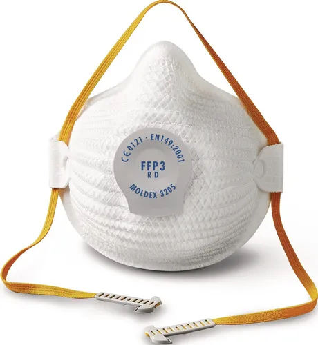 Moldex Atemschutzmaske 3205 FFP3 NR D, Ventil, Größe M/L - 10 Stück - Einwegschutzmasken mit Ventil für maximalen Atemkomfort und hohen Schutzstandard, ideal für den professionellen Einsatz.