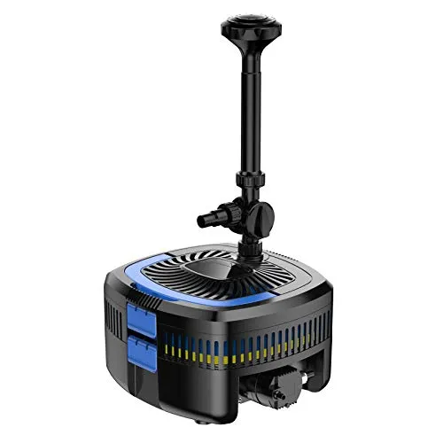 SunSun CUF-3800 Teichpumpe mit UVC-Teichklärer - Wasserpumpen – Energiesparende 3600 l/h Pumpe mit 11 W UVC-Teichklärer für kristallklares Wasser und nachhaltige Teichpflege.