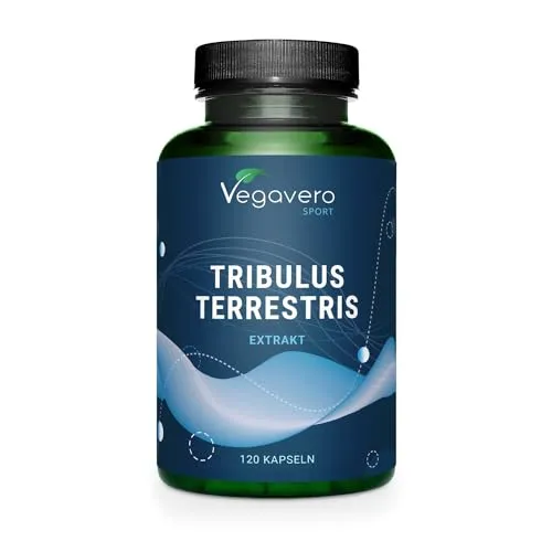 Tribulus Terrestris 1800 Vegavero SPORT | 90% Steroid-Saponine | Natürlicher Testosteron Booster | Ohne Gelatine | Kraftsport & Bodybuilding | Laborgeprüft | Keine Zusatzstoffe | 120 Kapseln