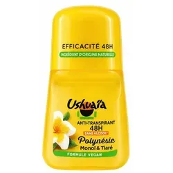 Ushuaia Polynésie Huile de monoï & fleur de Tiaré, Frauen, Antitranspirant, Roll-on Deodorant, 50 ml, 48 h, normale Haut
