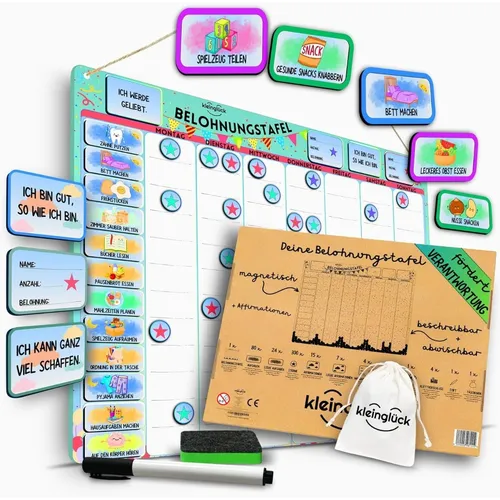 Kleinglück Belohnungstafel Plsu einem Wochenplaner für Kinder