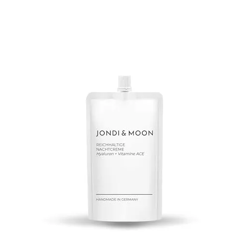 JONDI&MOON Reichhaltige Nachtcreme - Aufbauende Gesichtscreme mit Hyaluron + Vitaminen ACE - 50ml Nachfüllbeutel