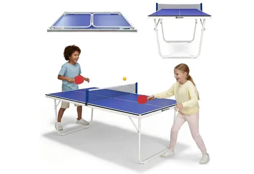 HyperMotion Tischtennisplatte klappbar mit Netz & Schlägern