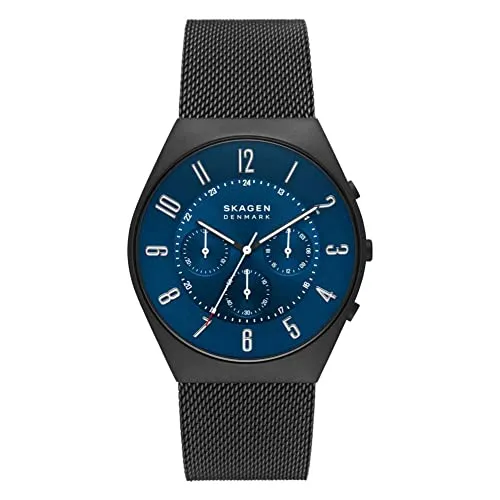 Skagen Watch SKW6841 - Herrenarmbanduhr - Elegante 42mm Armbanduhr mit recyceltem Edelstahlgehäuse, meerblauem Zifferblatt und wasserdicht bis 30m. Ideal für stilbewusste Herren.