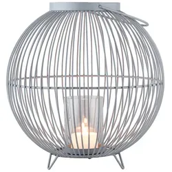 Marrakesch Teelichthalter Leya Gross Grau - Teelichthalter in skandinavischem Design, ideal für eine stilvolle Raumdekoration. Verleiht jedem Raum eine ästhetische Note und schafft eine entspannende Atmosphäre.