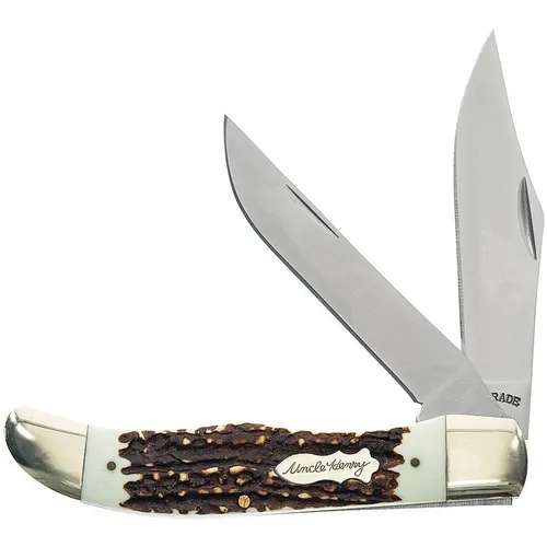 Schrade Uncle Henry Folding Hunter 227UH, Taschenmesser mit 2 Edelstahlklingen