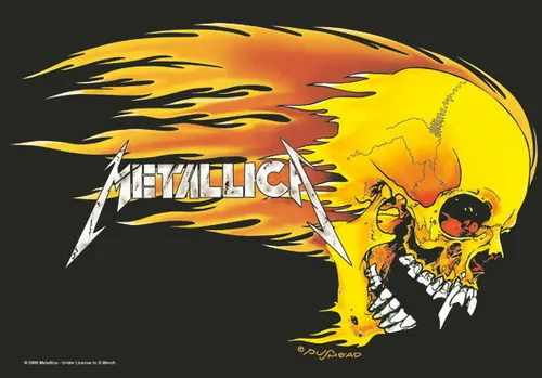 METALLICA FLAGGE FAHNE BURNING SKULL RELOAD POSTERFLAGGE POSTER FLAG
