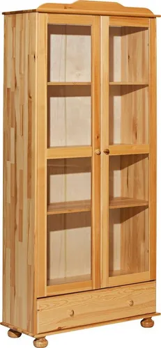 Möbilia Vitrine | 2 Türen mit Glaseinsatz