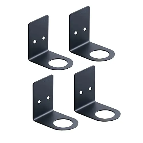 BiJun Seifenflaschenspender Halter zur Wandmontage, Seifenspender Wandbefestigung Flaschenständer Wandmontage zum Aufhängen für Shampoo Stehregal Lagerhalter Lotion-Behälter (2.7cm, Black)