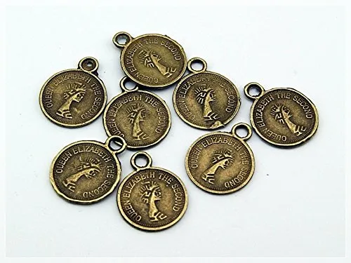 Vintageparts 20 Münzen in antik Bronze, DIY-Schmuck von Vintageparts FACHHANDEL FÜR SCHMUCKZUBEHÖR