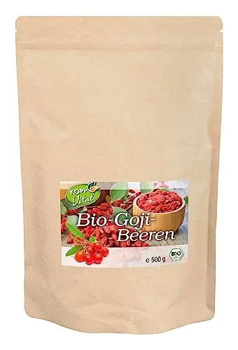 Kopp Vital Bio-Goji Beeren | Premium in Bio-Qualität | Ohne Gentechnik |Vegan |Glutenfrei |100 % Goji-Beeren | Superfood