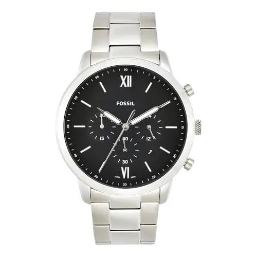 Fossil Neutra Herren Uhr - Armbanduhren für Herren mit 44mm Gehäuse, Quarz-Chronograph, wasserdicht bis 50m, ideal für sportliche Aktivitäten und den Alltag.
