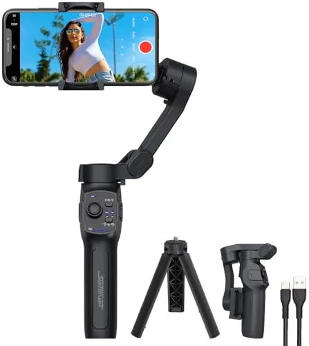 Somikon Gimbal: 3-Achsen-Stabilisator für Smartphones bis 7,7