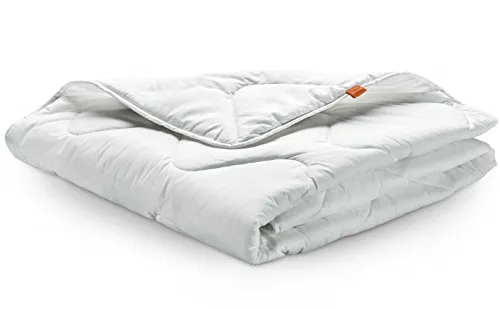 sleepling Bettdecke 155x200 cm, Sommerdecke, Sommerbettdecke leicht 155 x 200, Made in EU, Ökotex 100, Waschbar 60 Grad, 100% feine Mikrofaser, Basic 100