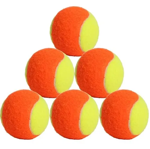 AICHUAN Tennisbälle Low Compression Stage Tennisball für Anfänger Jugend Kinder Training Üben für einfachen Transport (Orange)
