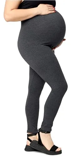 Merry Style Große Größen Lange Umstandsleggings aus Baumwolle Plus Size Leggings mit Weich Hoher Bund MS10-463 (DunkelMelange, 4XL)