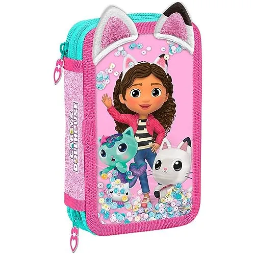 Gabby's Dollhouse Etui (830.00045) - Praktisches Etui für kreative Köpfe, ideal zum Aufbewahren von Stiften und Zubehör im Gabby's Dollhouse Design.