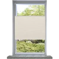 Plissee Faltrollo 100x125cm Creme - Rollos: Ideal für Sonnen- und Sichtschutz, einfach ohne Bohren montierbar und individuell verstellbar für optimale Lichtverhältnisse.