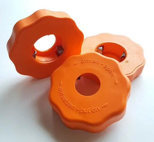 EasyDrehFix Flaschenöffner Aufschraubhilfe Öffnungshilfe Senioren Orange