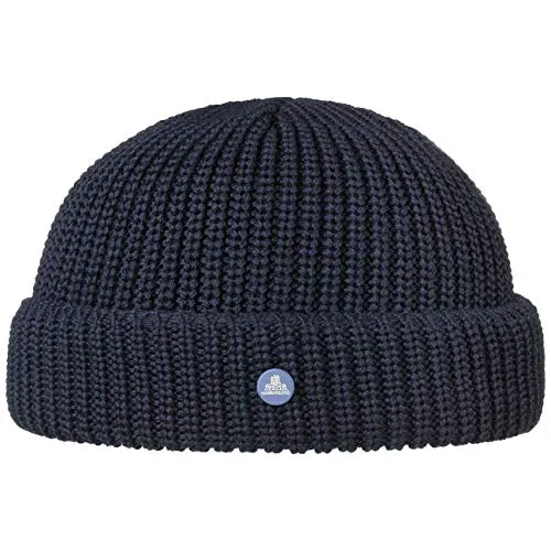 HAMMABURG Strick Dockermütze - Beanie für Damen und Herren, Made in Italy - Strickmütze aus hochwertiger Wolle, ideal für Herbst/Winter, schmutzabweisend und warm. Perfekter Sitz in Einheitsgröße, lässiger Look durch Rollrand.