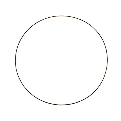 GLOREX 6 1294 232 - Metallring zum Basteln mit Durchmesser ca. 50 cm, beschichtet in schwarz, ideal für Traumfänger, Makramee, Wanddeko und Floristik