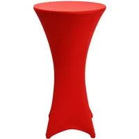 Beautissu Stella Stehtischhusse Ø 80 cm Rot in rot von Beautissu