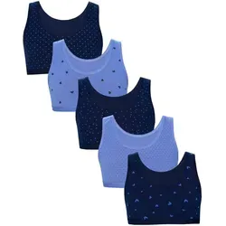 TupTam Bustier TupTam Mädchen Bustier mit breiten Trägern 5er Pack blau 158/164