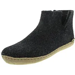 Glerups Filz Hausschuhe Herren und Damen Größe 44 | Komfortable Naturwoll-Hausstiefel - Hausschuhe aus 100% Naturwolle, die Feuchtigkeit aufnehmen und Deine Füße warm halten. Ideal für drinnen, mit flexibler Passform und langlebigen Ledersohlen für besten Komfort.