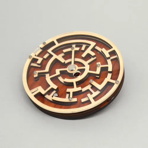 LABYRINTH - hochwertiges Dreh-Puzzle - Gesellschaftsspiel aus hochwertigem Holz, ideal für kreative Denksportler und Puzzle-Fans, fördert Konzentration und Geschicklichkeit.