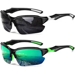 Perfectmiaoxuan Fahrradbrille - Polarisierte Sonnenbrille mit UV400 Schutz - Leichte und rutschfeste Fahrradbrille mit UV400 Schutz für Outdoor-Sportarten. Mit nur 20 Gramm ideal für Radfahren, Laufen und Angeln – für klare Sicht und optimalen Tragekomfort.