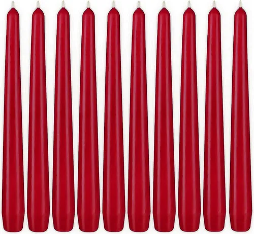 BRUBAKER Spitzkerze Premium Kerzen Set - bis zu 7,5 Stunden Brenndauer pro Kerze (Leuchterkerzen, 10-tlg., Halterkerzen Deko), 24 cm Tafelkerzen für Kerzenständer und Kronleuchter