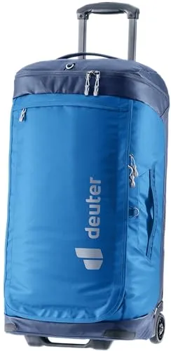 Deuter Duffel Pro Movo 60 Neptune-Nightblue - Robuster Duffel Trolley aus 50% recyceltem Material, ideal für sportliche Ausflüge. Wasserabweisend, gut organisiert und mit viel Stauraum für Ihre Ausrüstung.