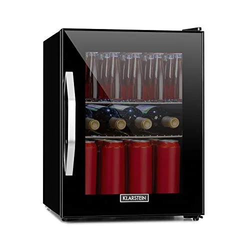 Beersafe M Onyx Kühlschrank 33 Liter - Mini-Kühlschrank mit 33 Litern, ideal für Partys, platzsparend und mit Panoramaglastür für einen attraktiven Blick auf deine Getränke.