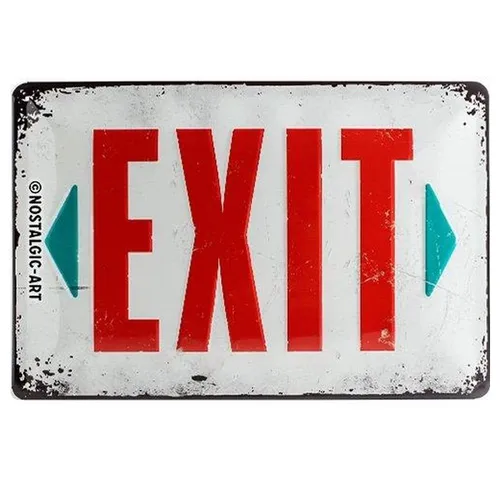 Nostalgic-Art Metallschild Blechschild 20 x 30cm - Achtung - Exit