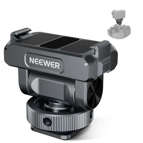 NEEWER Magnetische Halterung Zubehör Kompatibel mit DJI Osmo Action 5 Pro / 4/3, Schnellspanner 160° Tilt Action Kamera Adapter Mount mit Cold Shoe, 1/4