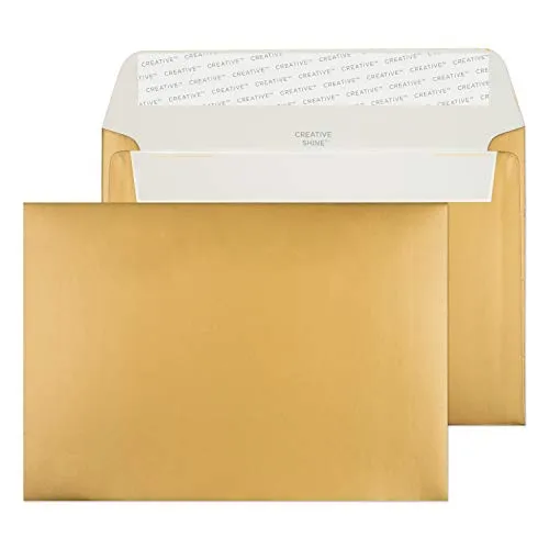 Blake Shine 15113 Briefumschläge Haftklebung Metallisch Gold C6 114 x 162 mm 130g/m² | 25 Stück