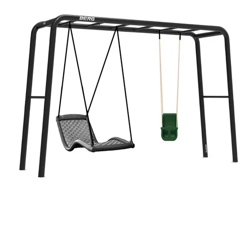 Berg Klettergerüst PlayBase L Schaukelgestell mit 2 Reckstangen Relaxschaukel, und Babyschaukel