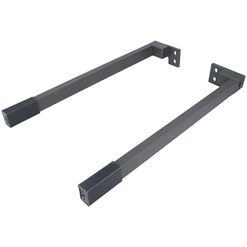 MS Beschläge - Längsreling für Schubladen – Stabile Metall-Relingstangen mit Haltern | 6 Längen (300-550mm) | Schubladensystem Zubehör | Schubladenerweiterungsset (Anthrazit, 400mm)