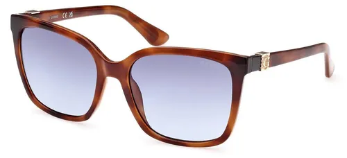 Guess Sunglasses GU7865 53W 57 - Trendige Damen-Sonnenbrille - Sonnenbrillen mit elegantem braunen Gestell und auffälligen blauen Linsen, perfekt für stilbewusste Damen, die Komfort und Qualität schätzen.