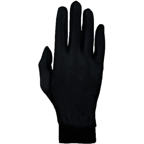 Roeckl Silk Unterhandschuhe lang black M - Fahrradbekleidung, hochwertige Seidenunterhandschuhe für optimalen Komfort und Wärme bei kaltem Wetter.