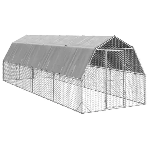 vidaXL Hühnerstall mit Dach 2,5x8x2,25 m
