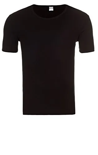 Yazubi Herren T-Shirt mit Rundhalsausschnitt - Männer Slim Fit Basic Shirts, Schwarz (1er Pack schwarz 1001), XL