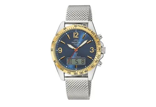 MASTER TIME Funkchronograph Sporty MTGA-10964-32M - Chronograph mit analog-digitaler Anzeige, Funkempfang und wasserdicht bis 5 bar – ideal für aktive Herren mit Stil.