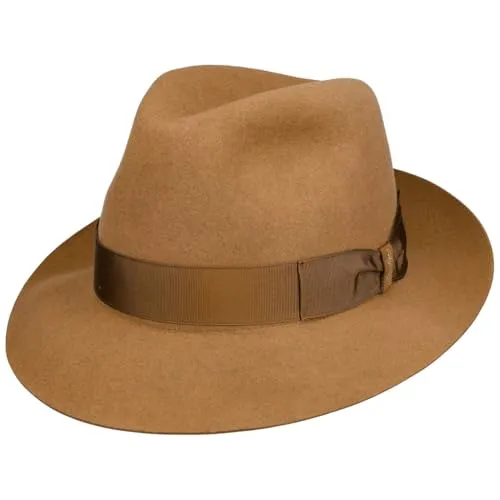 Borsalino Alessandria Superior Haarfilzhut - Eleganter Fedora für Herren - Hochwertiger Haarfilzhut aus Italien, wasserabweisend und ideal für jede Jahreszeit. Mit Lederfutterband und 6 cm Krempenbreite, bietet er stilvollen Schutz vor den Elementen.