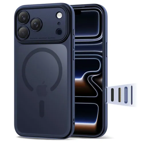 TECH-PROTECT MAGPEAK HÜLLE FÜR IPHONE 17 PRO MAGSAFE MATT DUNKELBLAU KOMFORTABEL