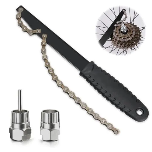 BNGXR Fahrrad Kettenpeitsche, Zahnkranzabzieher Schraubkranz Abzieher Werkzeug Kit, Ketten Peitsche und Ritzelabzieher, Universal Ritzelabnehmer Kassettenabzieher für 7, 8, 9, 10, 11, 12 Fach Kassette